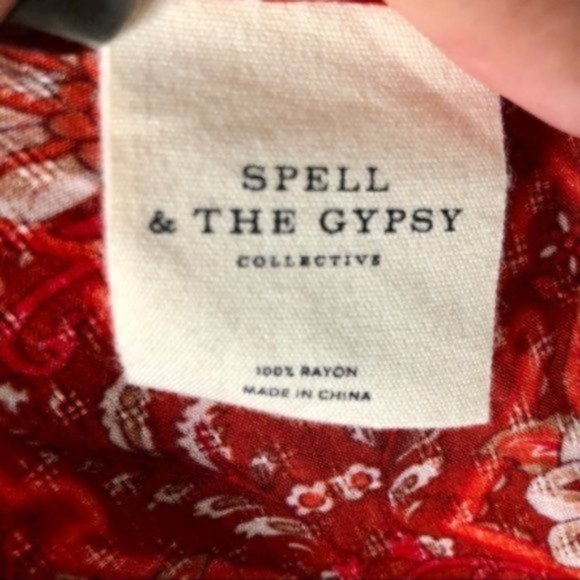 SPELL & THE GYPSY Jewel Soiree Dress Red XSmall - Picture 8 of 12